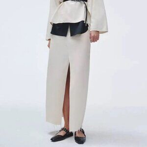 Rag & Bone Avery Denim Maxi Skirt - Ecru, Size 25